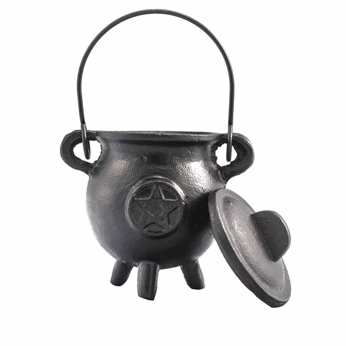 Cast Iron Cauldron with Pentagram 6.5x13cm – view 3