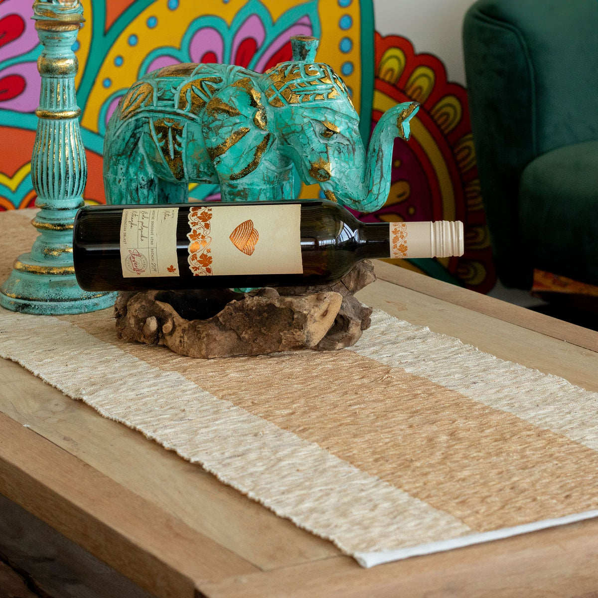Vetiver Roots Table Runner - Natural, 180cm