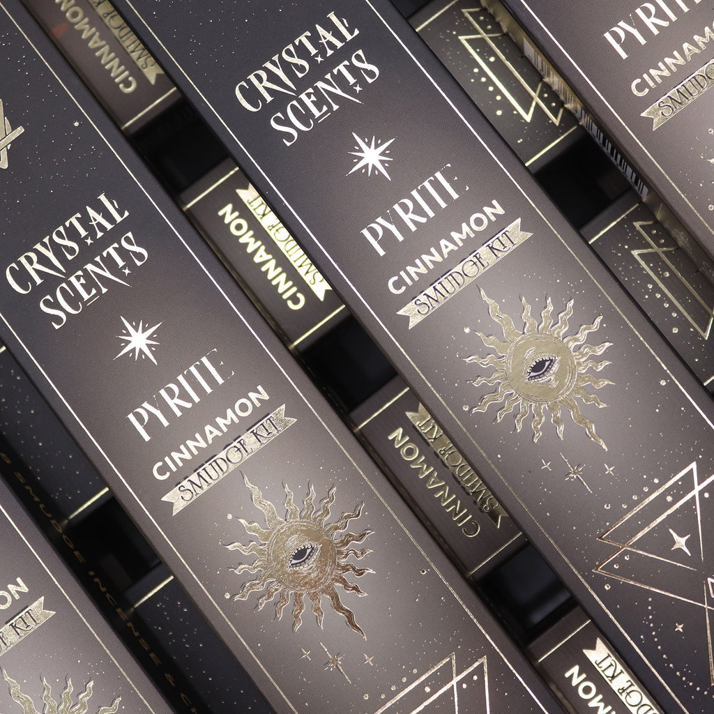 Pyrite Crystal Scents Smudge Incense Sticks - Cinnamon