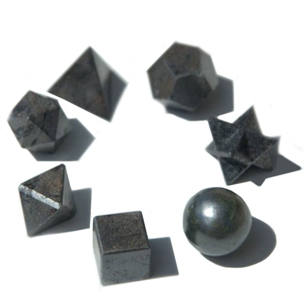 Geometric Black Agate Set of Seven Pieces – view 3