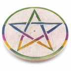 Soapstone Disc Incense Holder 8cm - Pentagon – view 3