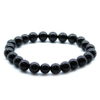 Power Bracelet - Black Agate Beads 8mm – view 2