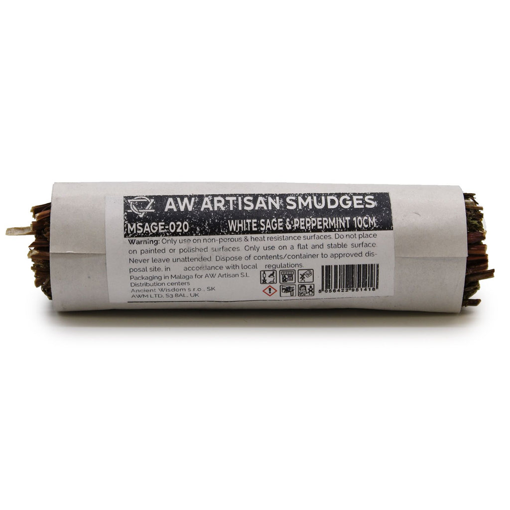 White Sage & Peppermint Smudge Stick 10 cm