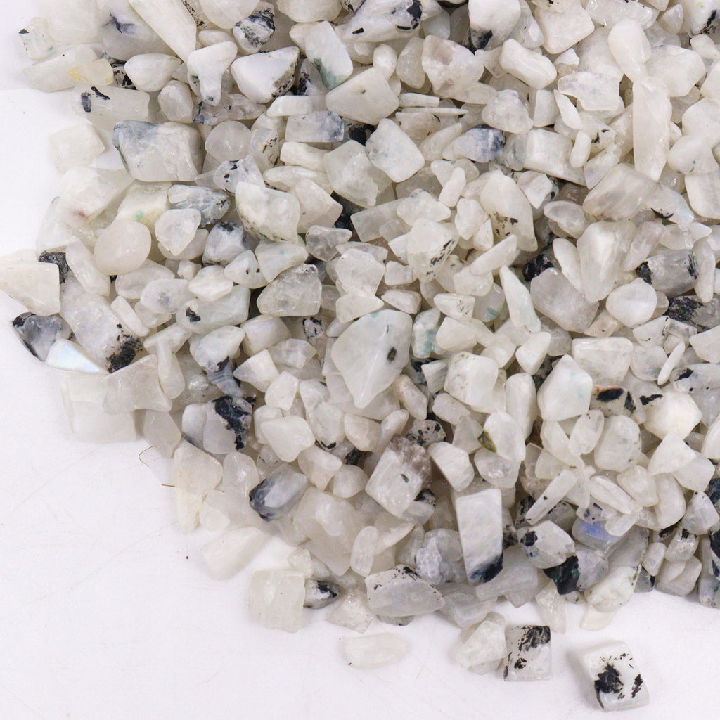 Rainbow Moonstone Gemstone Chips - 1kg Bulk Bag – view 2