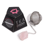 Rose Quartz Raw Crystal Tea Strainer – view 5