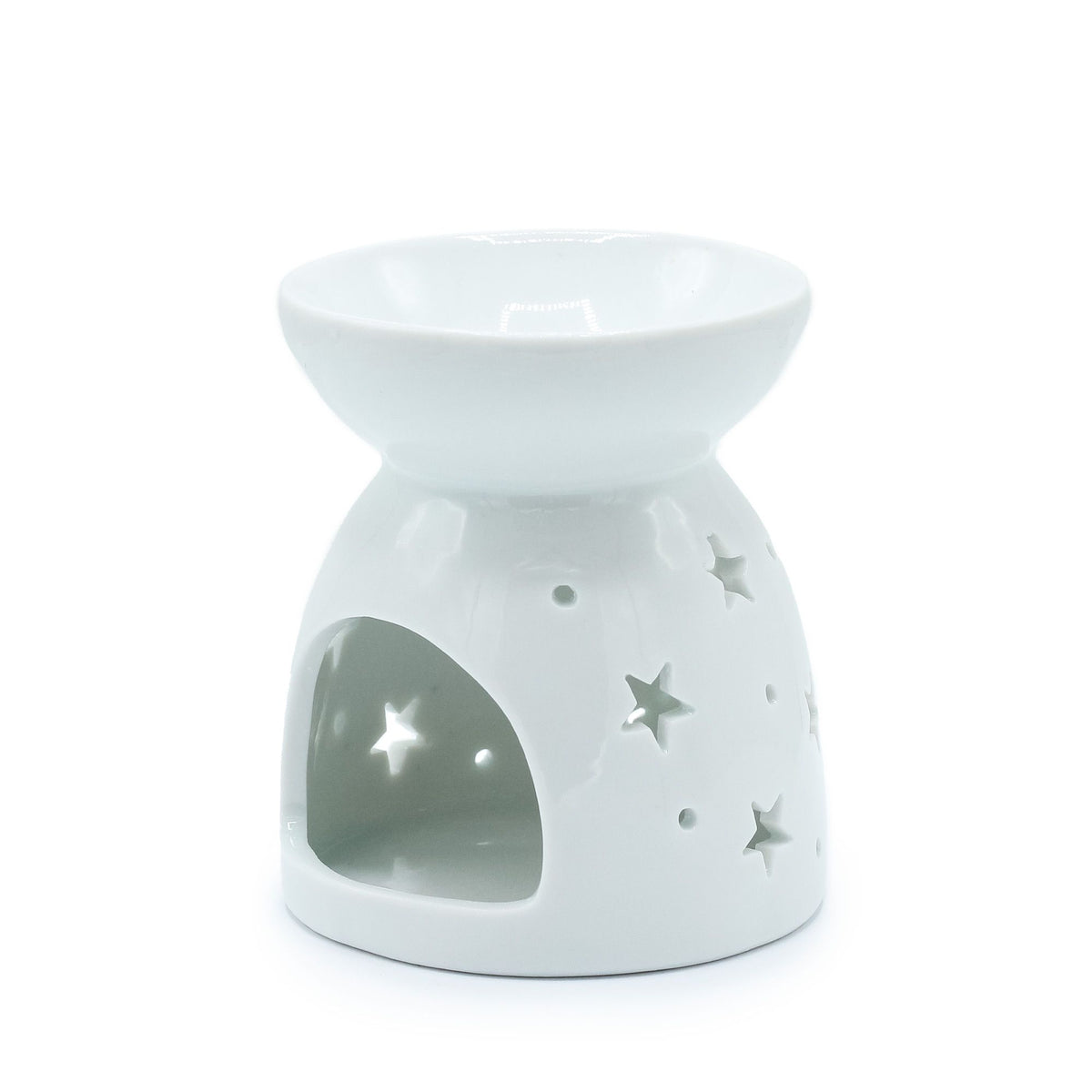 Angel Cutout Ceramic Oil Burner - White