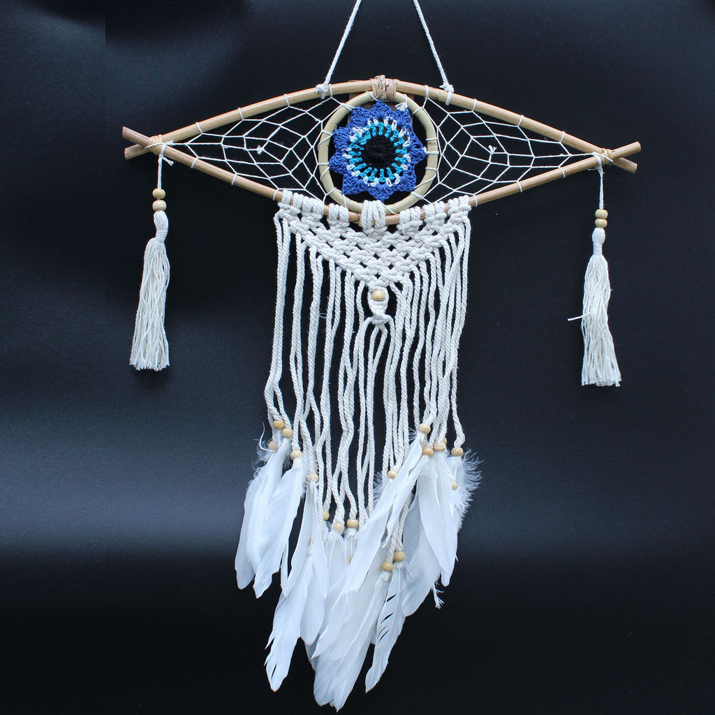 Small Macrame Eye Dream Catcher - Assorted Colours – view 10