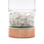 Crystal Glass Tea Infuser Bottle - Rose Gold - Rock Quartz – view 2