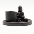 Ceramic Buddha Incense Plate - Matt Black – view 8