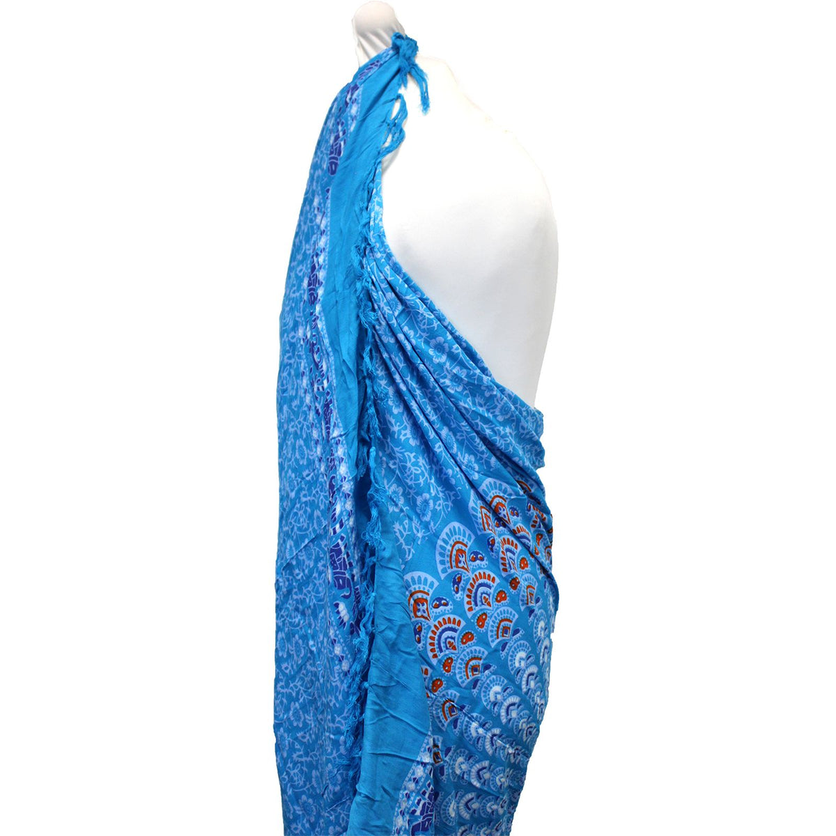 Teal Orange Mandala Sarong – view 2