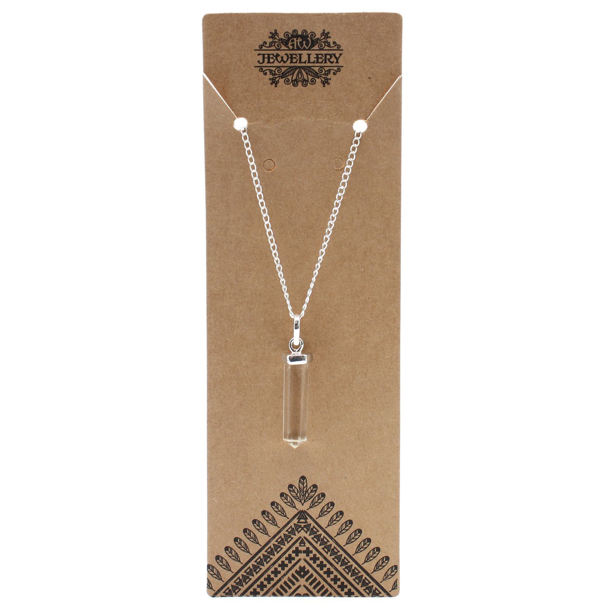 Clear Quartz Point Pendant Necklace – view 6