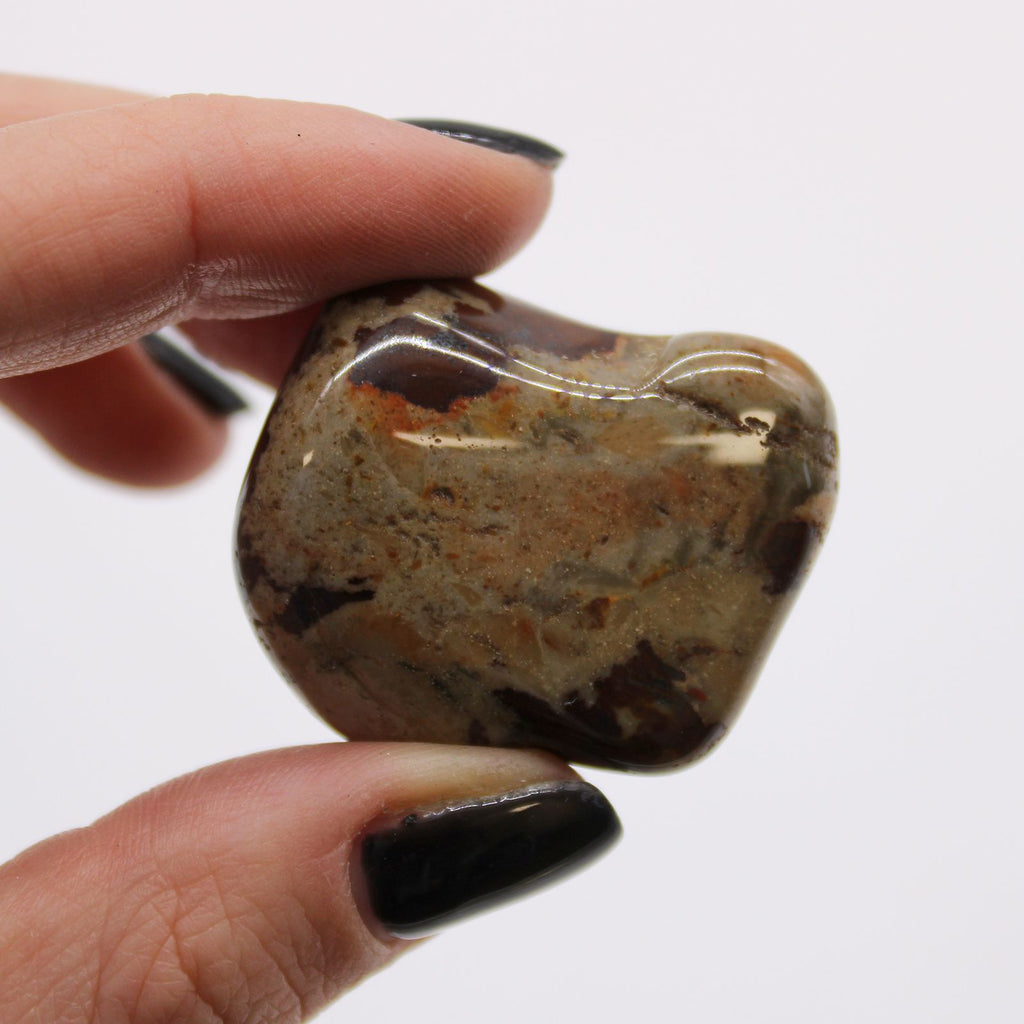Bag of 6 Large African Nguni Jasper Tumble Stones – view 2