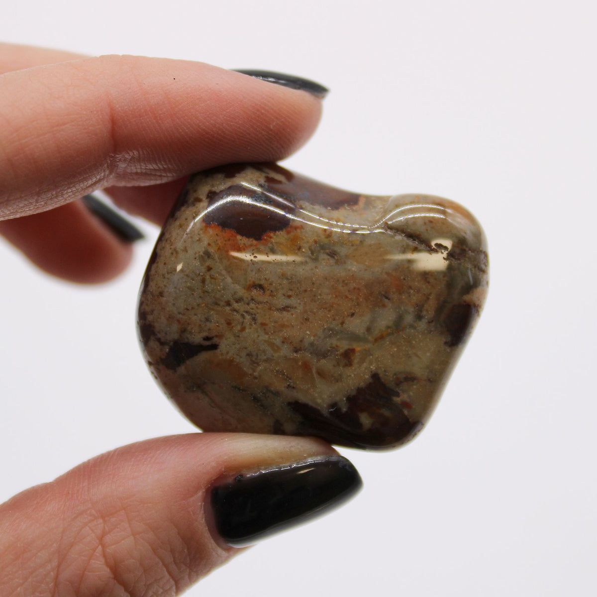 Bag of 6 Large African Nguni Jasper Tumble Stones – view 2