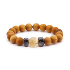 Cedarwood Solar Plexus Chakra Bangle with Citrine – view 3
