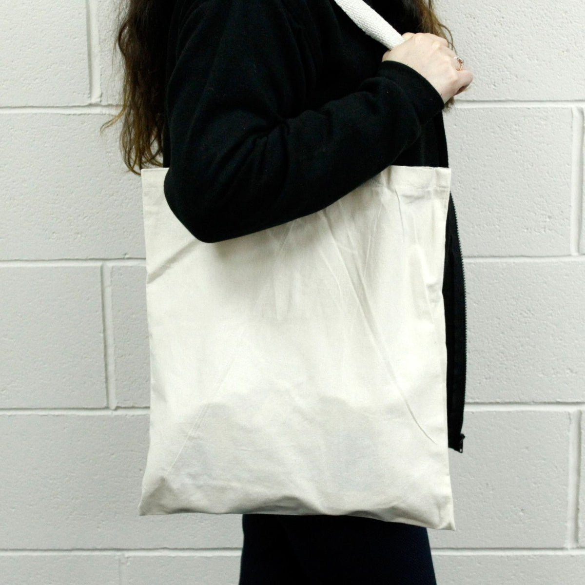 Large Natural Cotton Bag 38x42cm - Plain – view 2