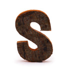Rustic Bark Letter S - 7cm – view 2