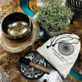 Hand Beaten Singing Bowl Gift Set 14cm - Round Medallions