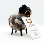 Little Felt Sheep Figure - Multi Greys, 12 x 8 cm – view 3
