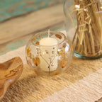 Natural Floral Glass Large Bowl Candle Holder - Rosa 12x13cm – view 6