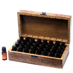 Carved Mango Wood Essential Oil Box - Holds 32 Bottles – view 2