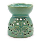 Tree of Life Ceramic Oil Burner - Blue – view 6