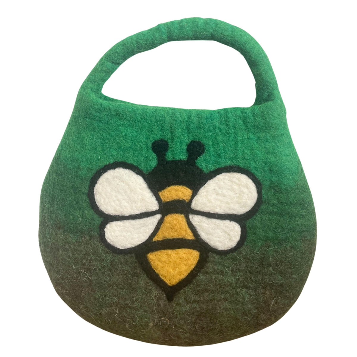 Water Felted Bee Bag - Garden Greens, One Handle – view 3