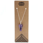 Amethyst Guardian Angel Gemstone Pendant Necklace