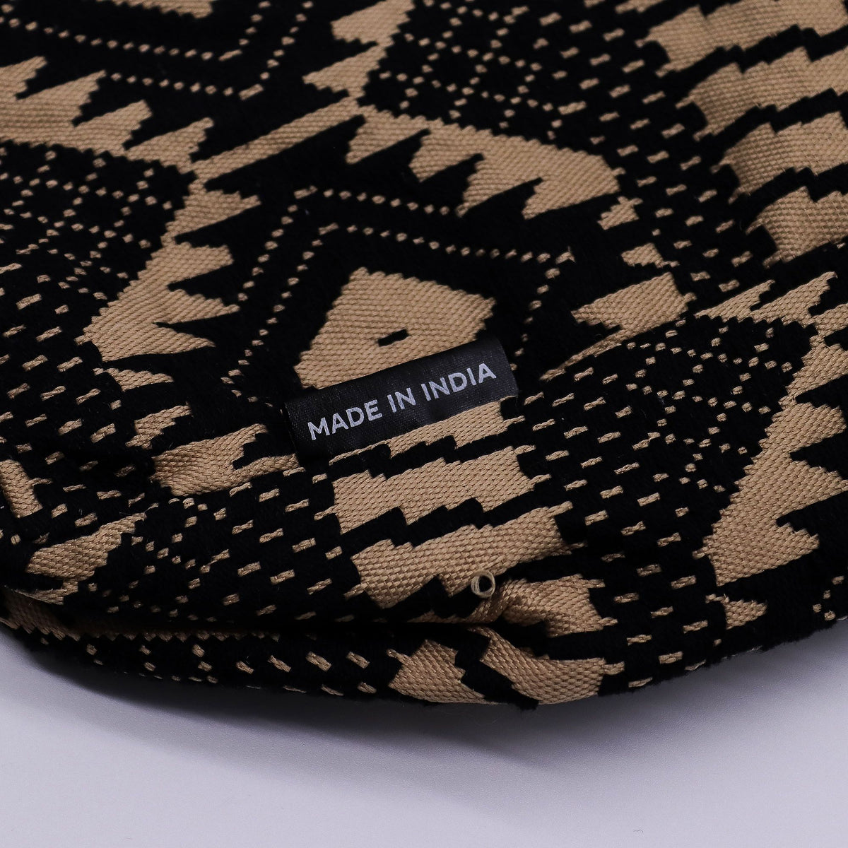 Desert Loom Geometric Jacquard Tote Bag 35x35cm