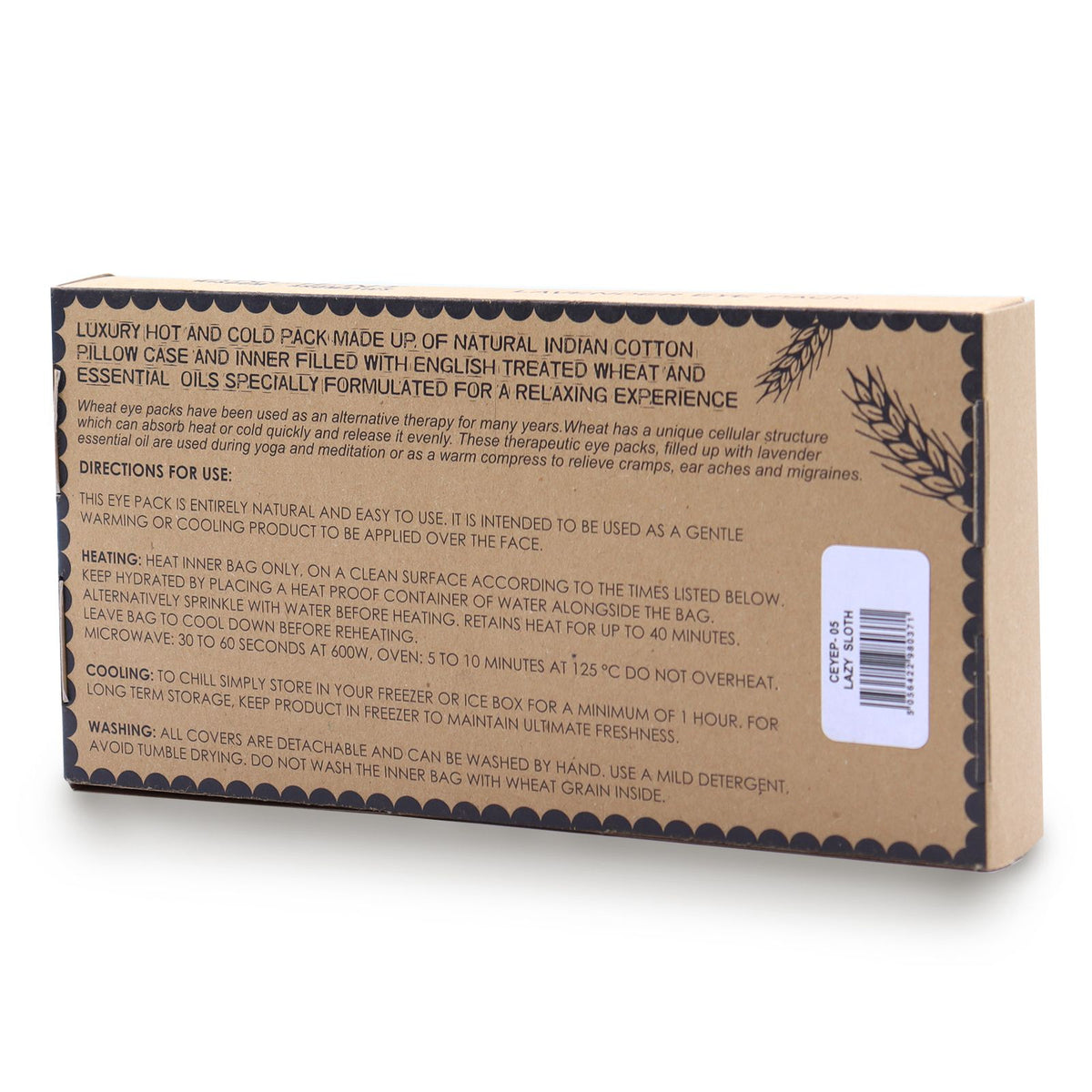 Lavender Eye Pillow with Gift Box - Lazy Sloth Print – view 4