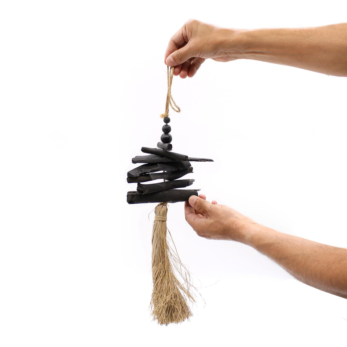 Hanging Driftwood Tassel, 35 x 15 cm