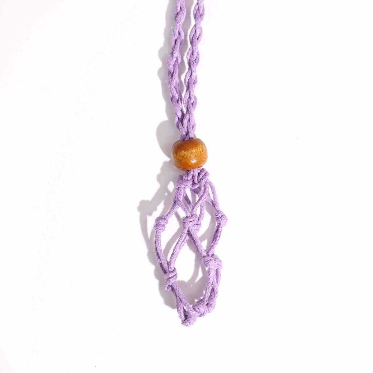 Waxed Cotton Necklace Cord 45cm - Purple – view 3