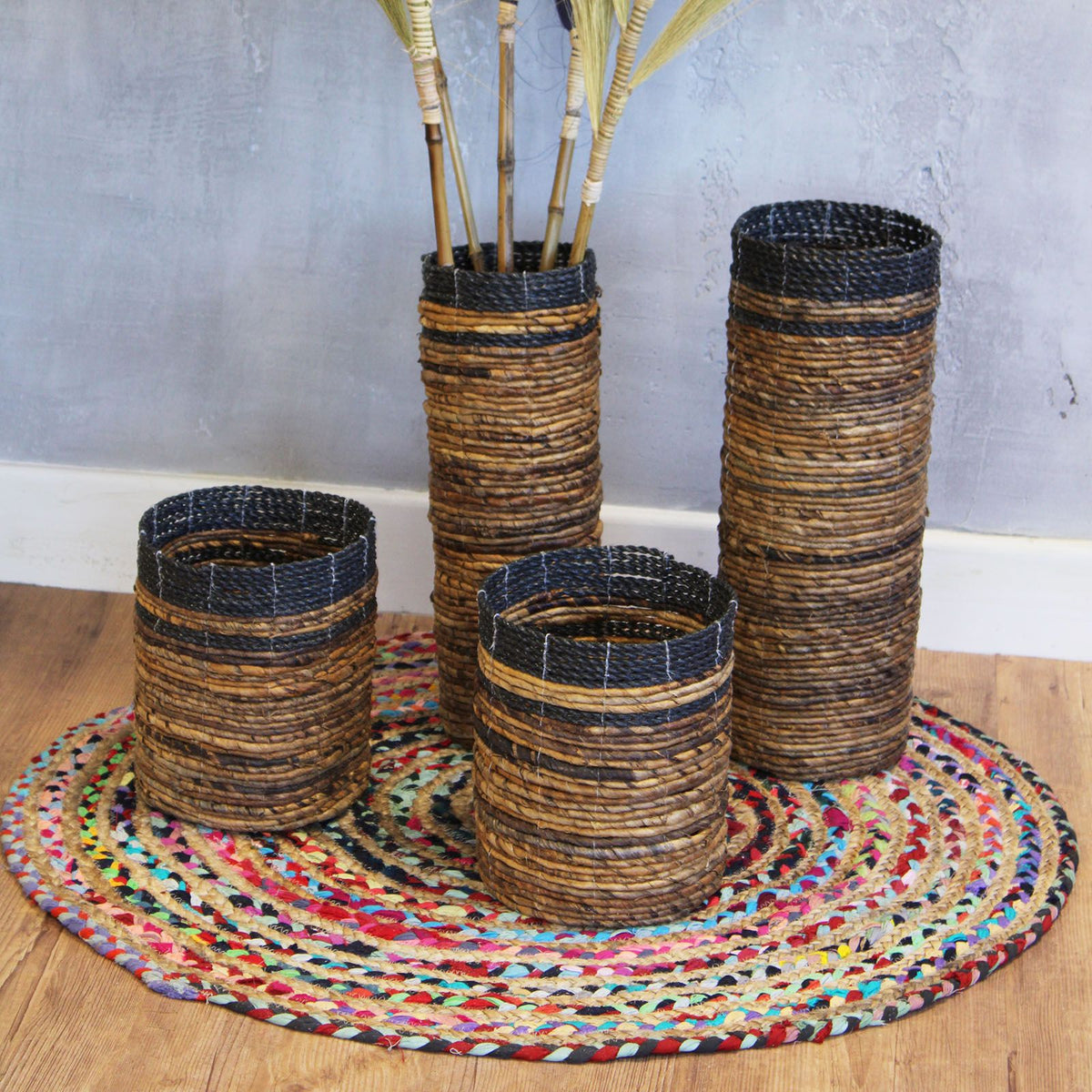 Banana Leaf Vase and Bin Set (2 Vases, 2 Bins), 22 x 22 cm – view 8