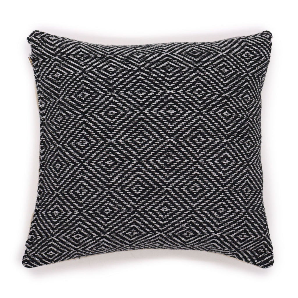 Maze Print Cushion Cover, Black, 40x40cm