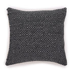 Maze Print Cushion Cover, Black, 40x40cm