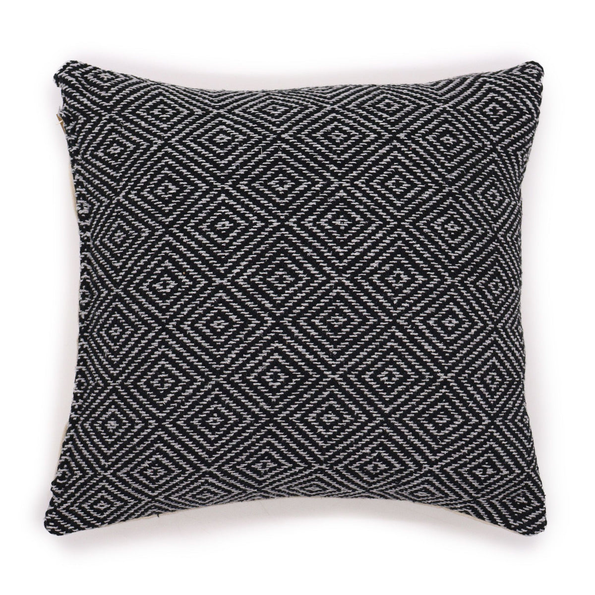Maze Print Cushion Cover, Black, 40x40cm