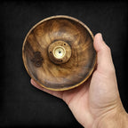 Hamsa Incense Stick & Cone Burner Disc - Mango Wood – view 2