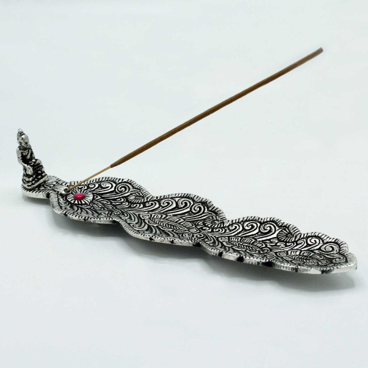 Polished Buddha Long Incense Holder 20cm – view 2