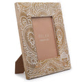 Large Mango Wood Picture Frame, Buddha, White