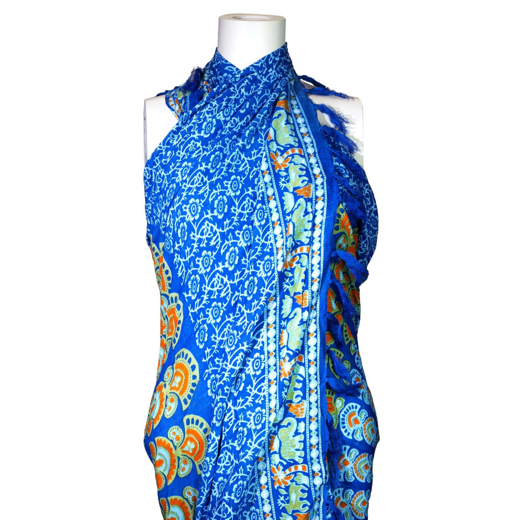 Teal Orange Mandala Sarong – view 4