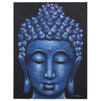 Buddha Painting, Blue Brocade Detail - 80 x 60cm – view 5