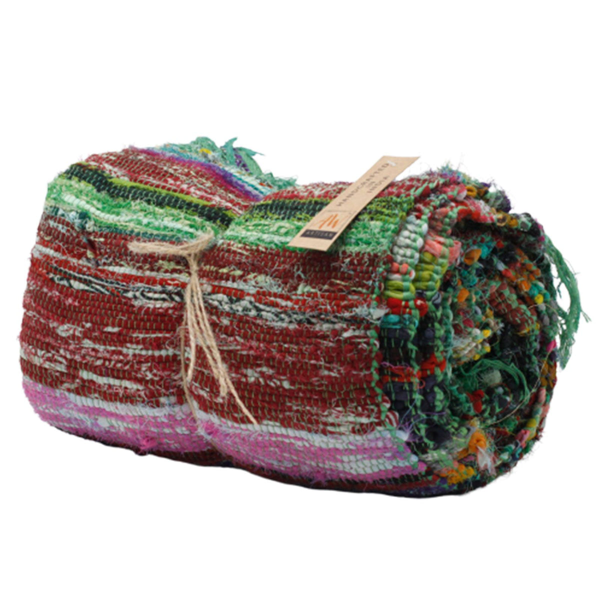 Luxury Rag Rug, Green - 151 x 90cm – view 3