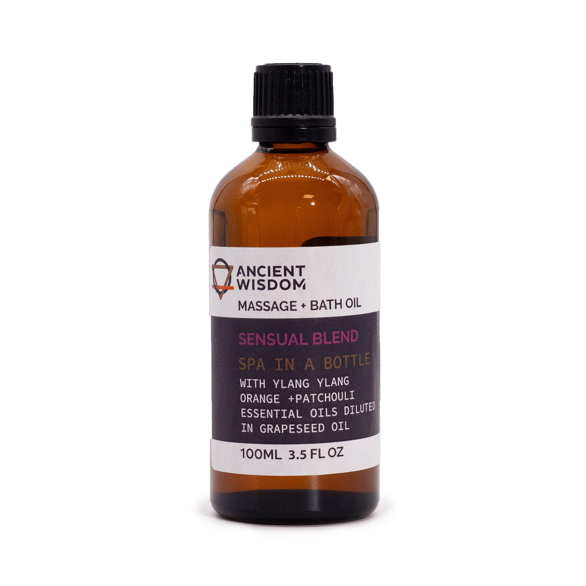 Sensual Massage Oil with Ylang Ylang, Orange & Patchouli - 100ml