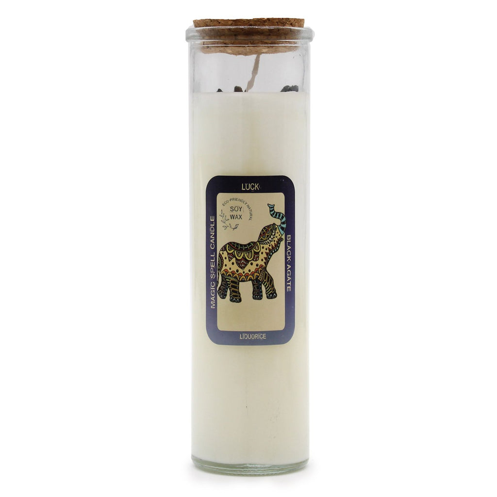 Magic Spell Candle in Glass Jar - Luck