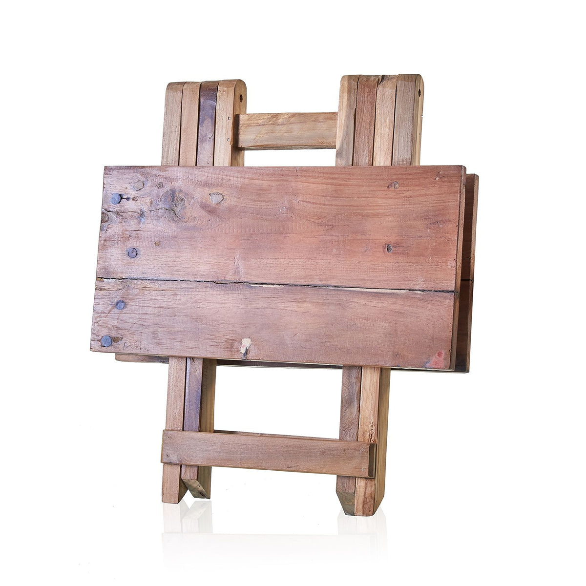 Square Folding Coffee Table, Recycled Teak - 50 cm – view 3