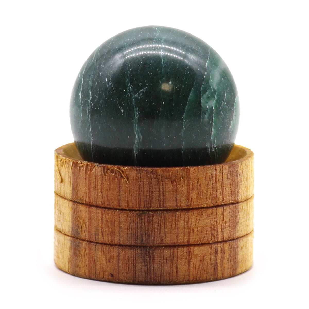 Indian Jade Sphere 40mm with Stand