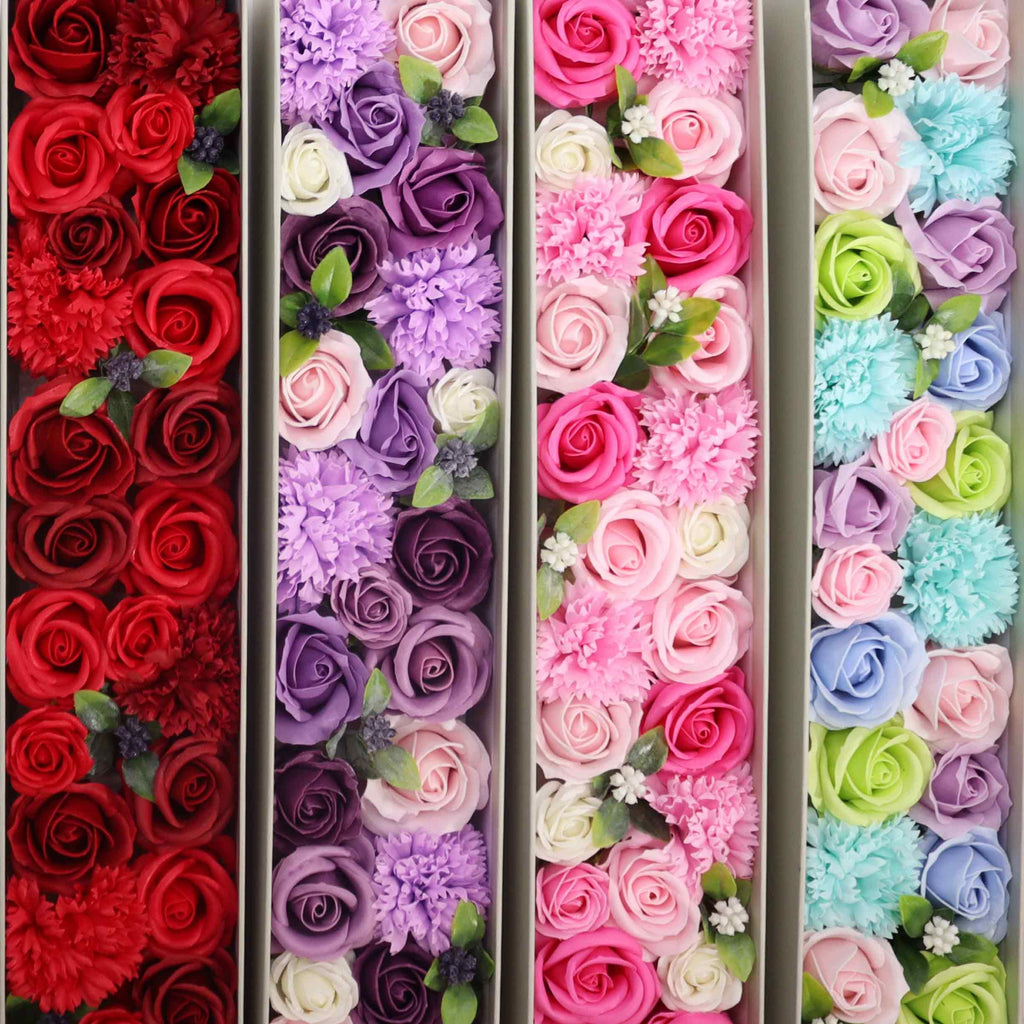 Extra Long Soap Flower Gift Box - Lavender Rose & Carnation – view 5