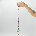 Brass Elephant Wind Chime with Chakra Beads, 53cm