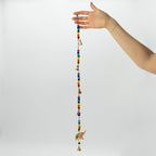 Brass Elephant Wind Chime with Chakra Beads, 53cm