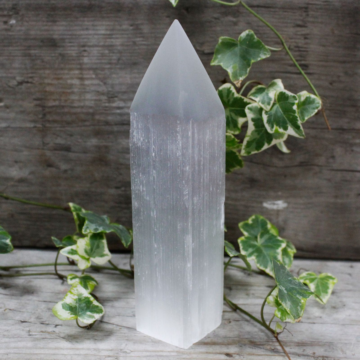 Selenite Pencil Point Tower - 20 cm – view 5