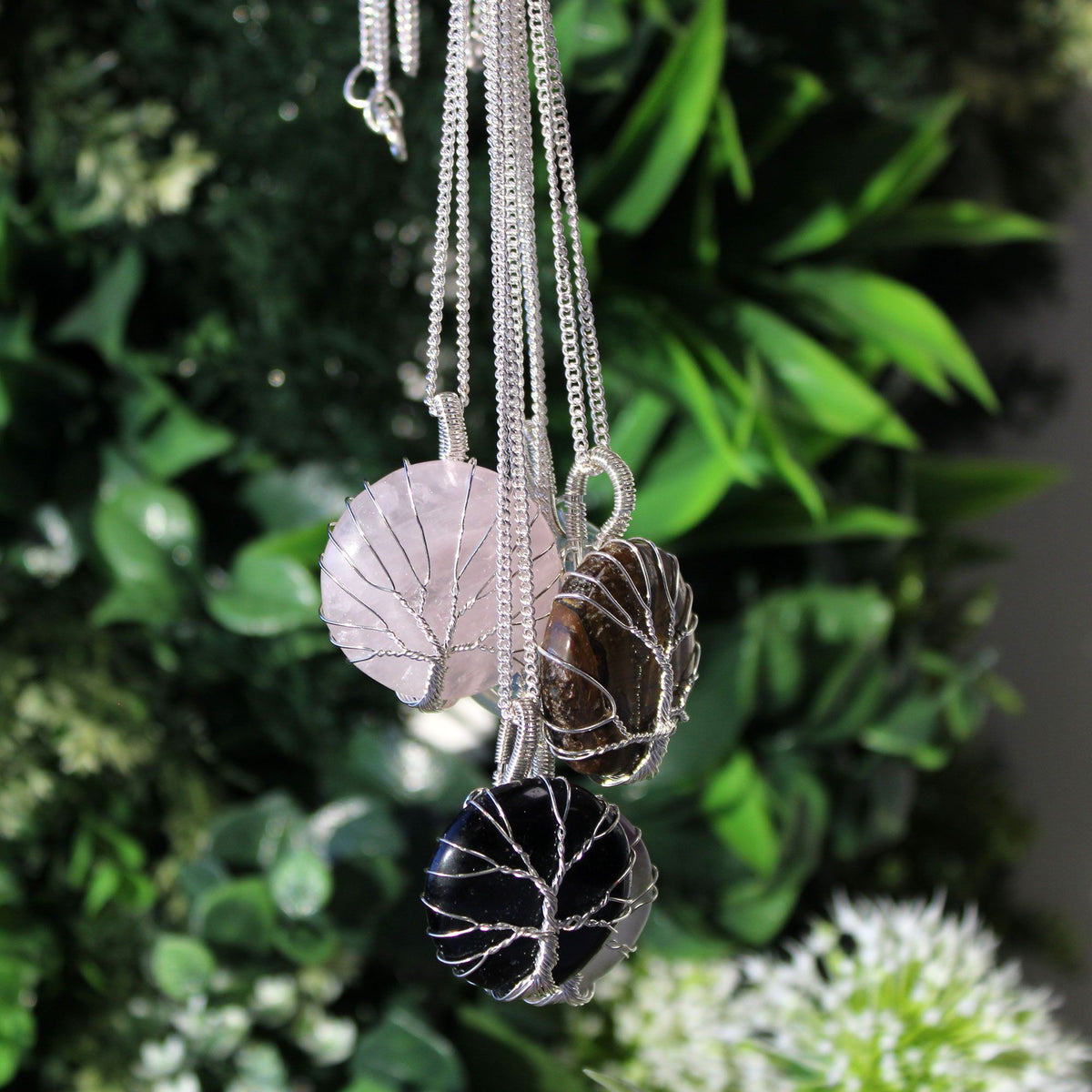 Tree of Life Amethyst Gemstone Necklace – view 5